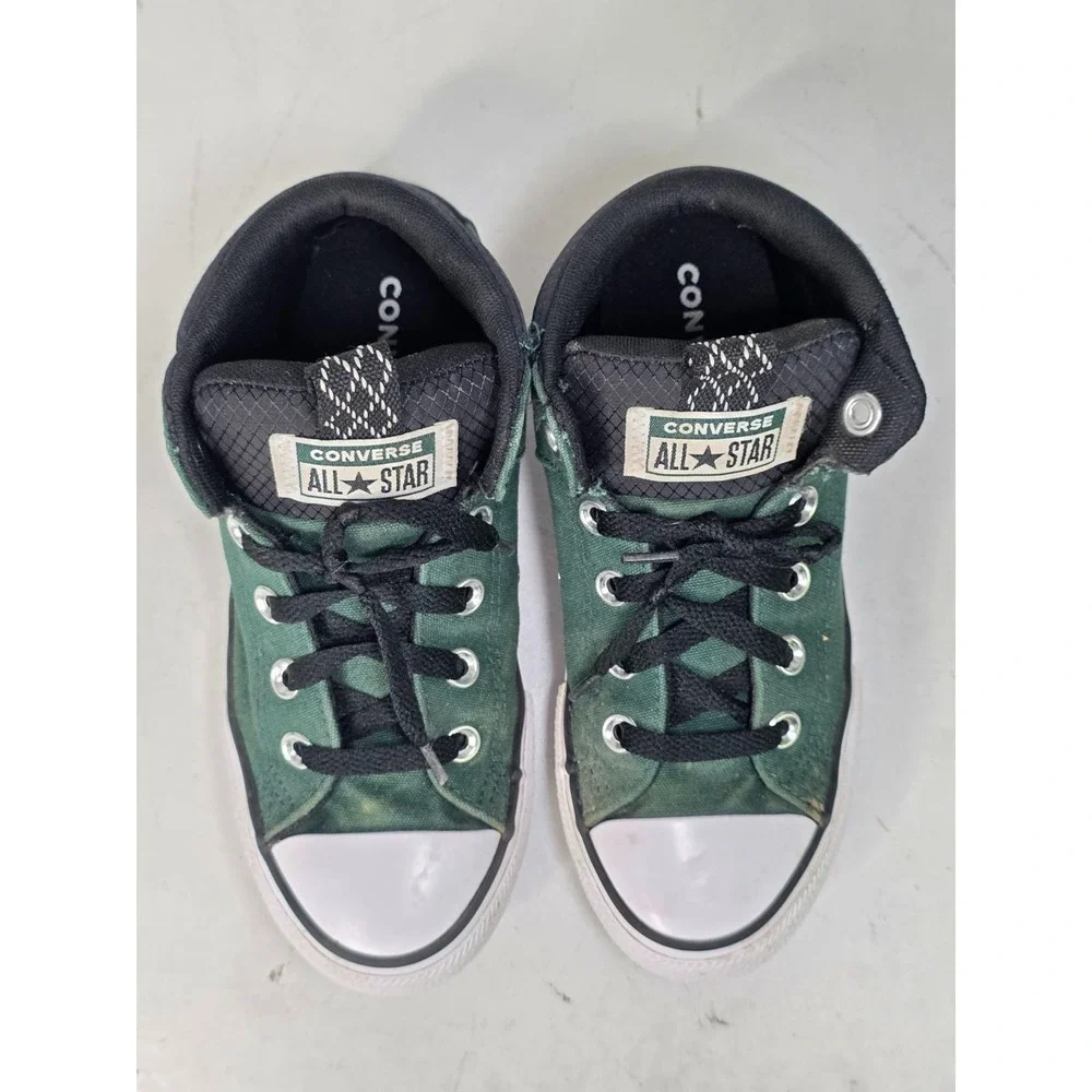 Converse Chuck Taylor All Star‎ Axel Youth Sneakers Size 2 Green Canvas Hi Shoes